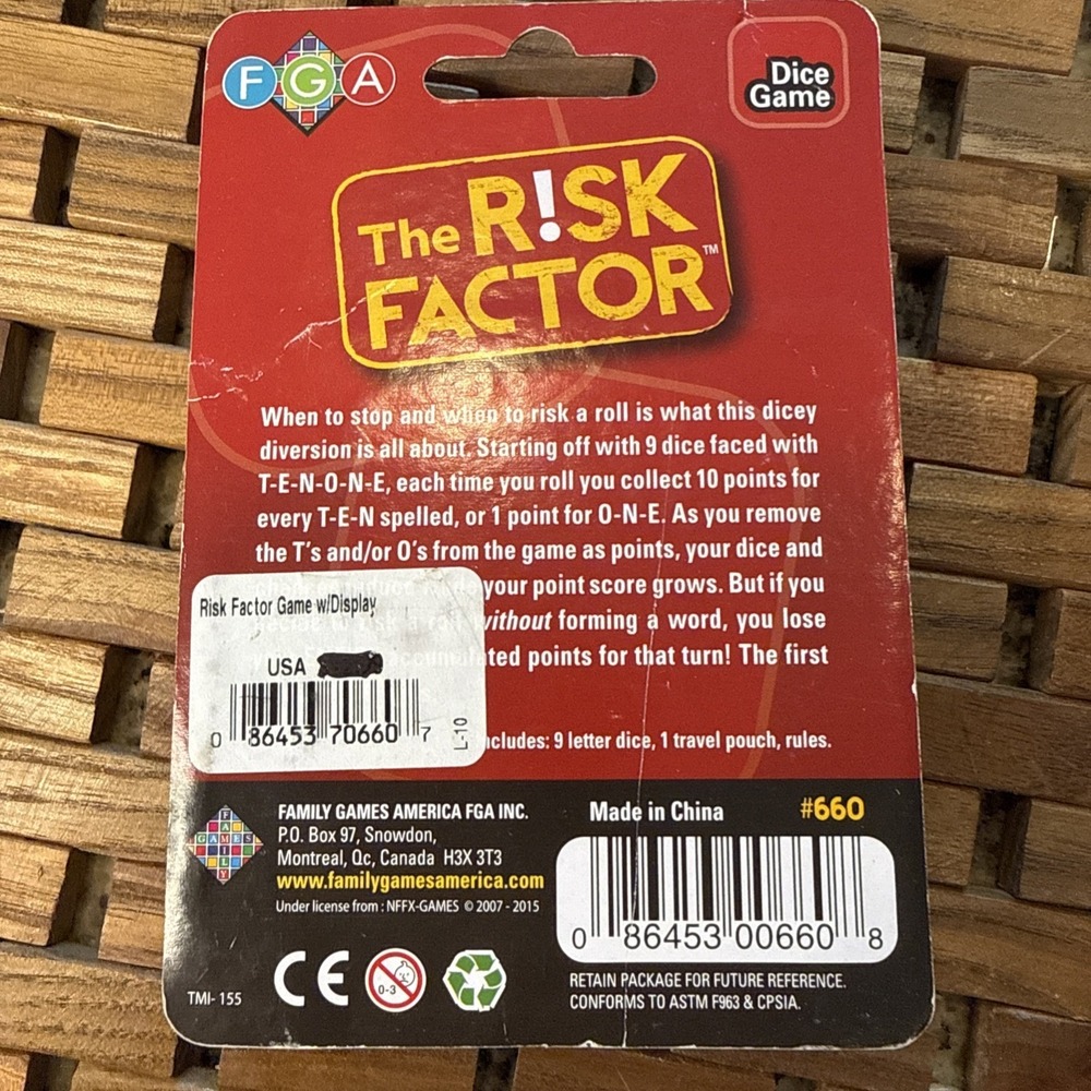 The Risk Factor Dice Game - Picture 2 of 2